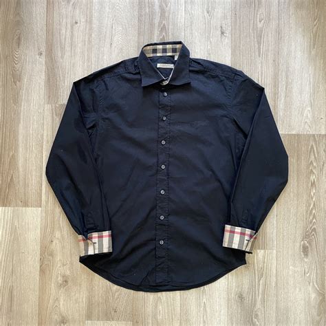 burberry shirt elbow button|burberry button up shirt men.